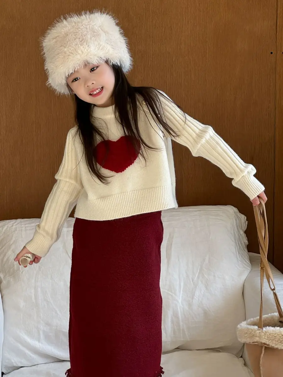 Sweater for Girl Long Sleeve Warm Toddler Pullover Knitted Baby Girls Sweater Clothes