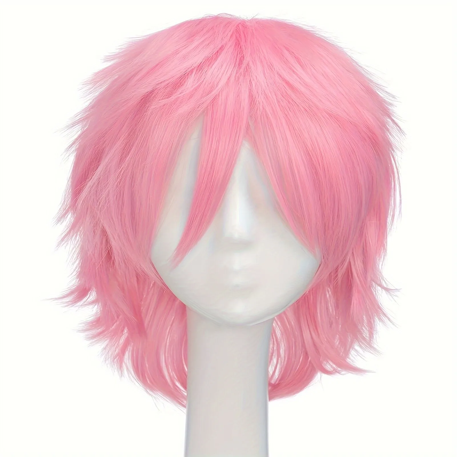 

10Inch Synthetic Hair Short Straight Wig Anime Cosplay Wig For Halloween