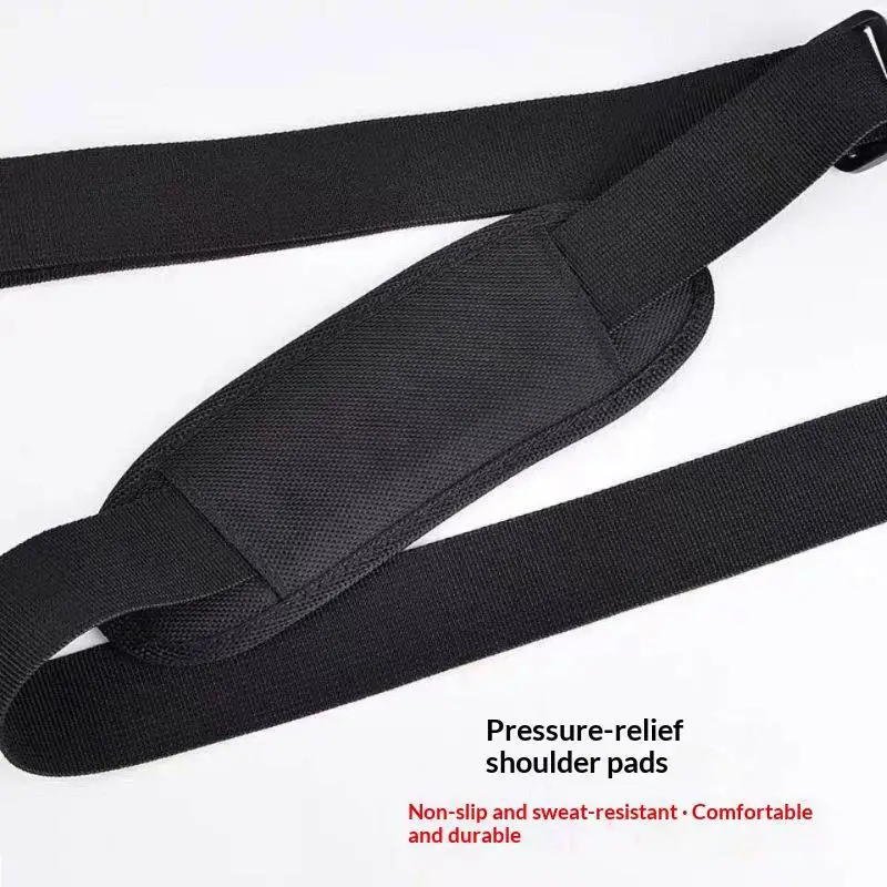 1Pc Adjustable Shoulder Strap Durable Detachable Nylon Bag Shoulder Belt Black Replacement Belt With Shoulder Pad