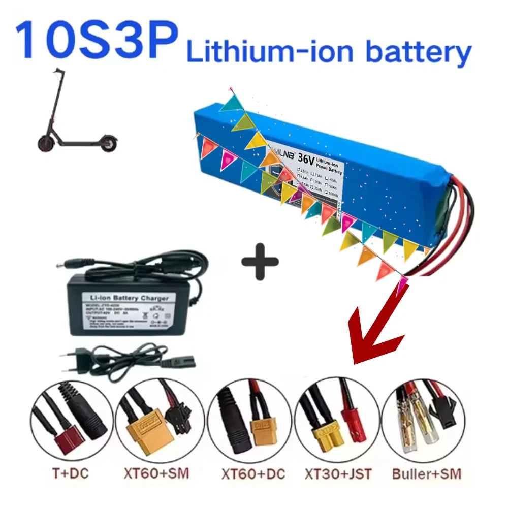 

bestseller Upgrade 36V 100000mAh 10S3P 36v Electric Scooter Battery Pack 36v Battery Scooter 18650 Lithium M365 Electric Scooter