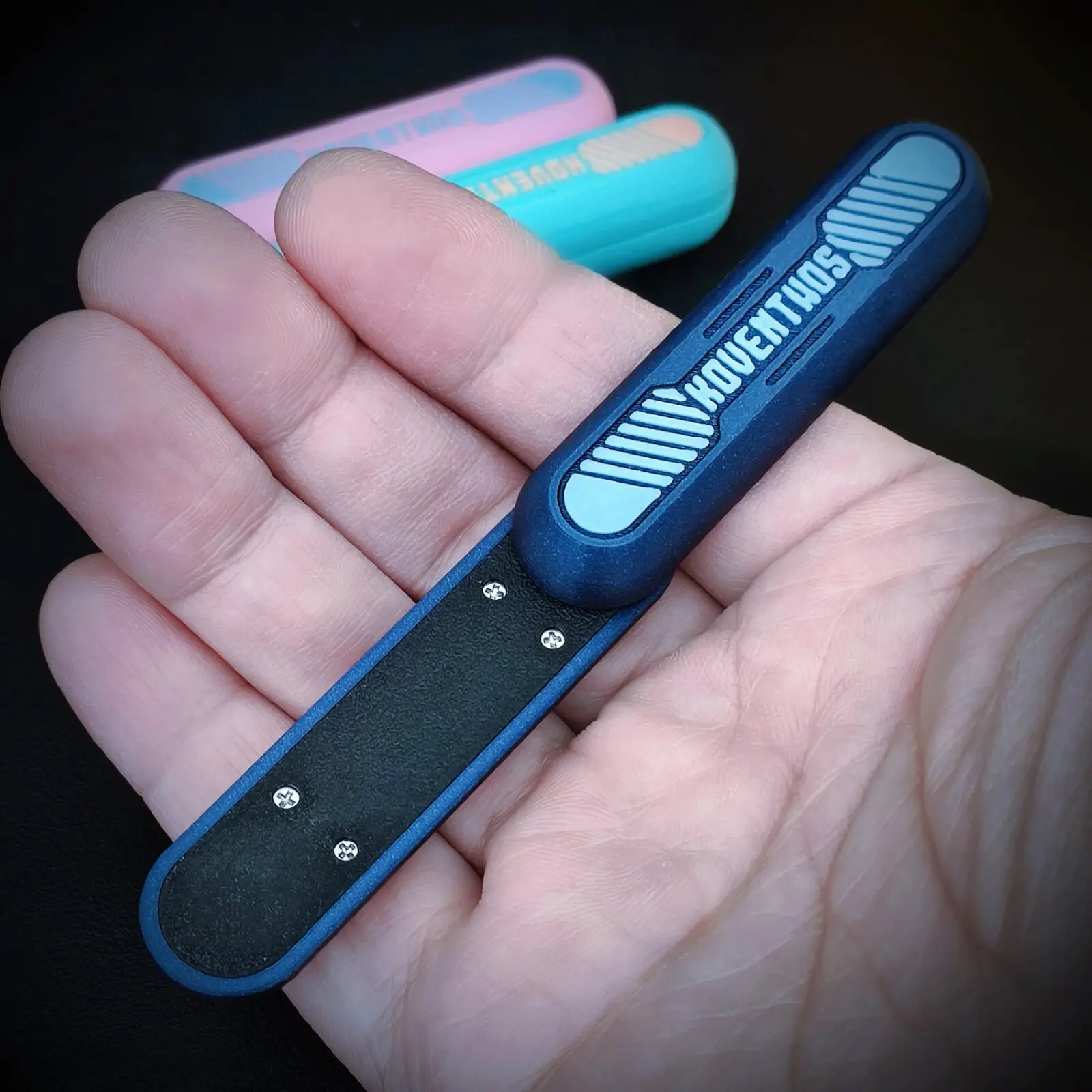 Original EDC Push Stick Push Slider, 7-Segment Luminous Unlimited Stroke Magnetic Stress Relief Fidget Toy