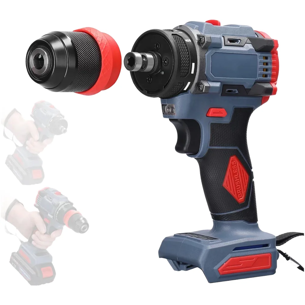 21V Brushless Cordless Drill Driver with Dual-Speed Function 21+1 Torque Levels and Secure Ratchet Chuck for Precision Work