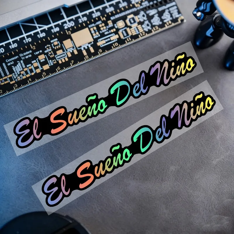 

Набор из 2 наклеек на мотоцикл «El Sueño Del Niño» — водонепроницаемые съемные наклейки для шлема, топливного бака, декора кузова мотоцикла