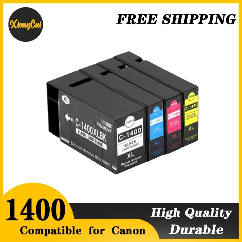 4X XiongCai Compatible Ink Cartridges For Canon PGI 1400 MAXIFY MB2040 MB2340 MB2140 MB2740 printer printers PGI-1400 PGI1400 XL