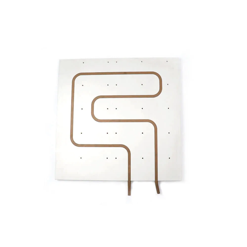 Custom Aluminum Water Cooling Plate with 3/8 Copper Tubes 4 Loops Cold Plate Heatsink Plate