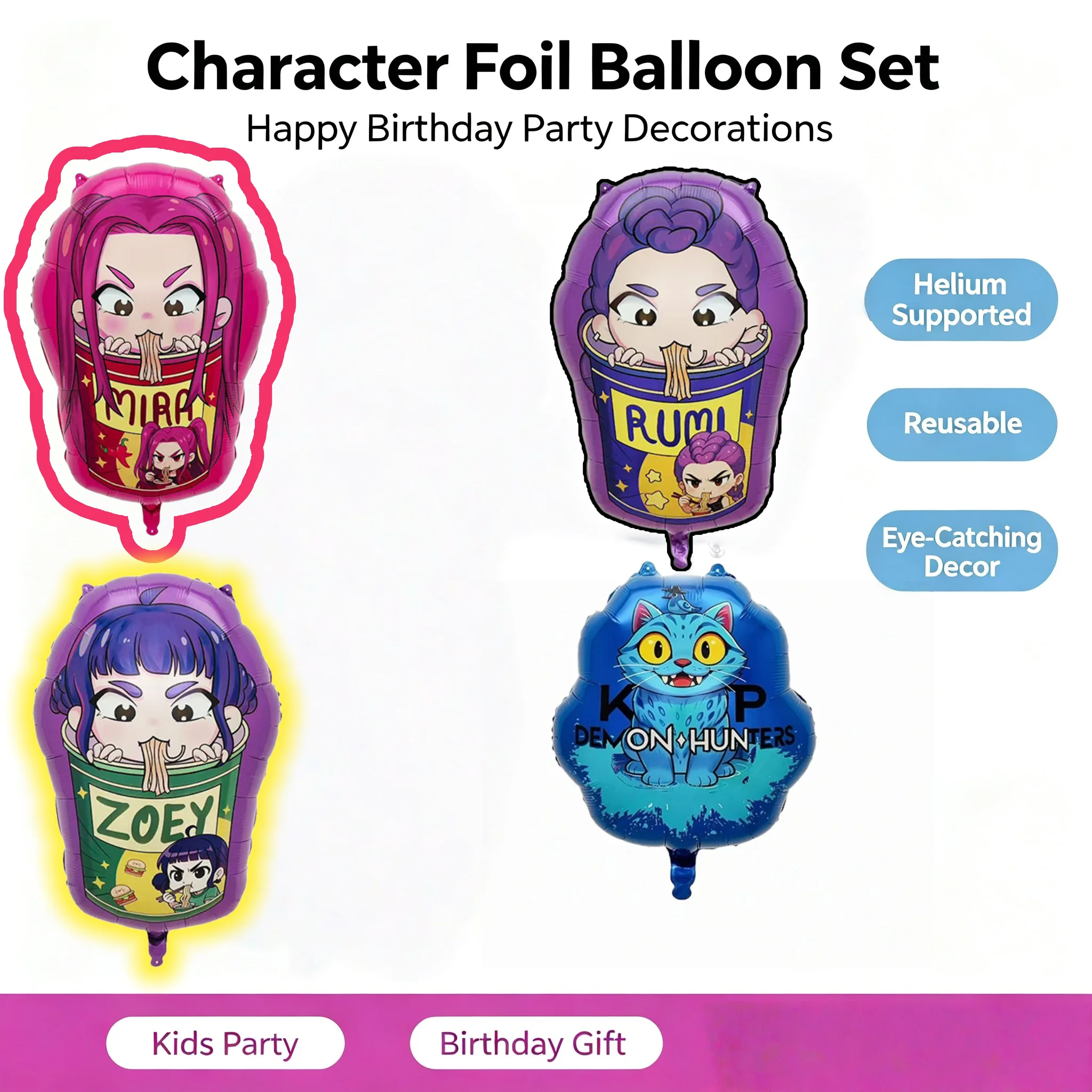 Kawaii Purple Laser Mylar Foil Balloons Metallic Shiny Balloon Party Supplies Atmosphere Decor Themed Birthday Wedding Festival