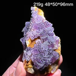 Natural Purple edge fluorite mineral specimen healing crystal gem collection Mineral Quartz Rock Healing Stone Home Decor