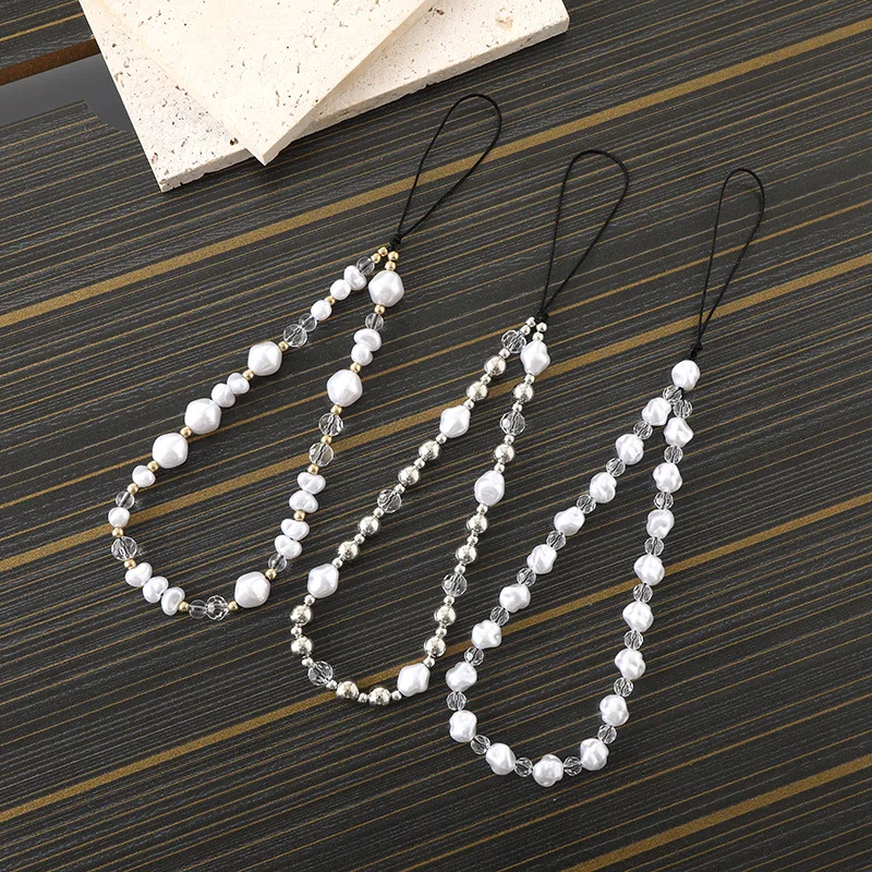 

Creative Special Shape Imitation Pearl Key Chain For Women Fashion Versatile Bags Mobile Phone Pendants Wholesale Direct Sales