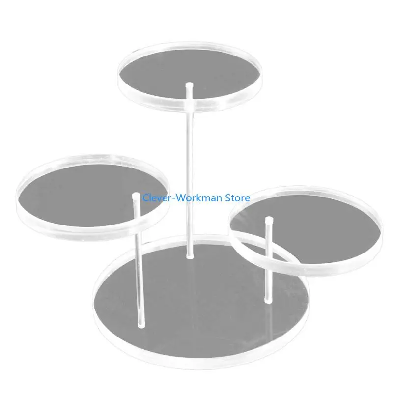 

24TD Acrylic Jewelry Display Stand Multilayer Cake Dessert Rack Ring Necklace Holder for Home Bedroom Shopping Mall Storage