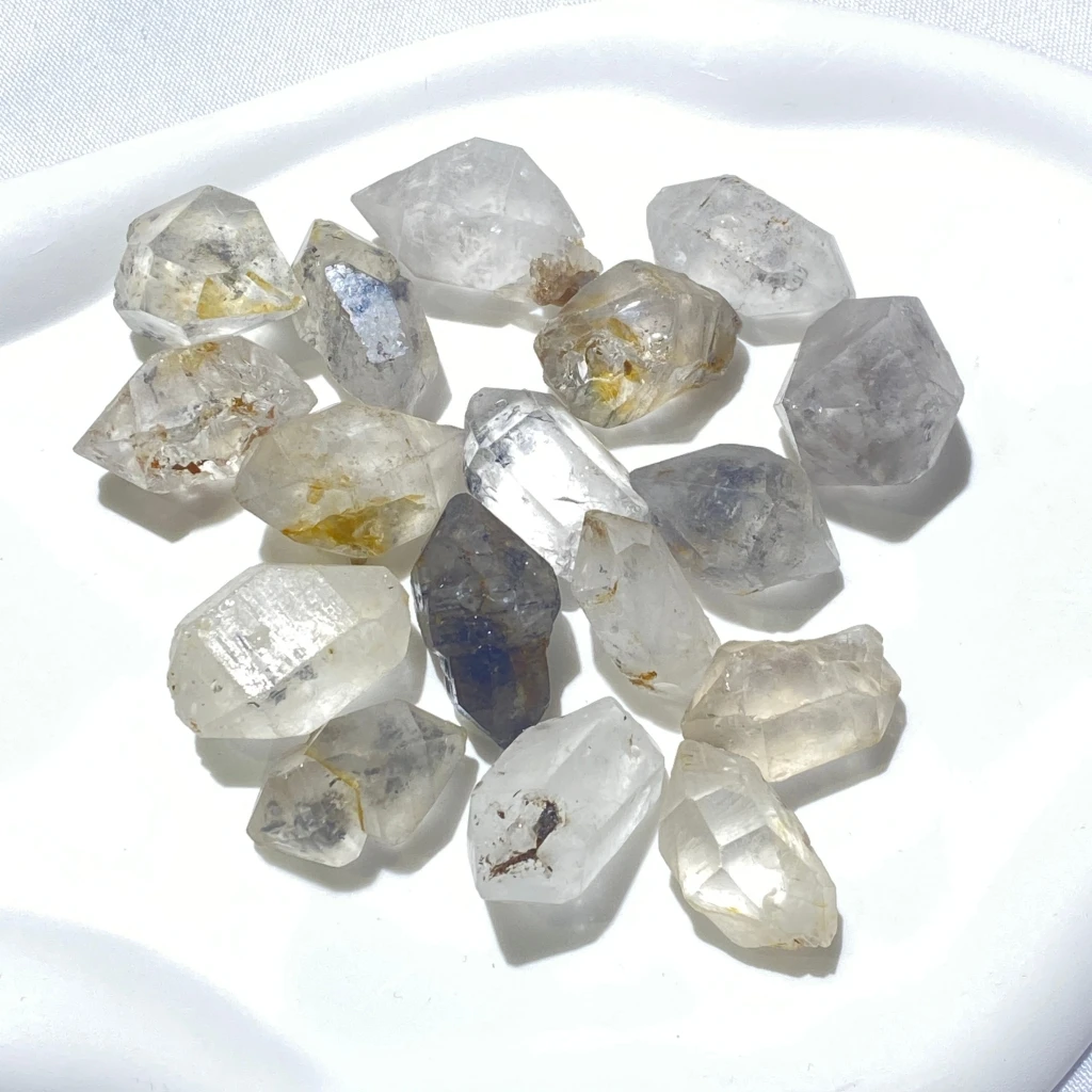 10 pcs Natural Herkimer Diamond Raw Stone Mineral Specimen Crystal Gemstone Collection