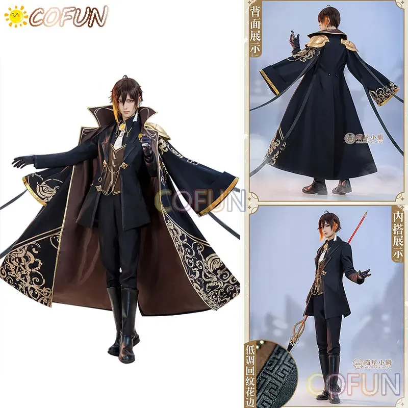 COFUN Game Genshin Impact Lost Abyss Zhongli Cosplay Costume Halloween Outfits Men New Suit Uniform