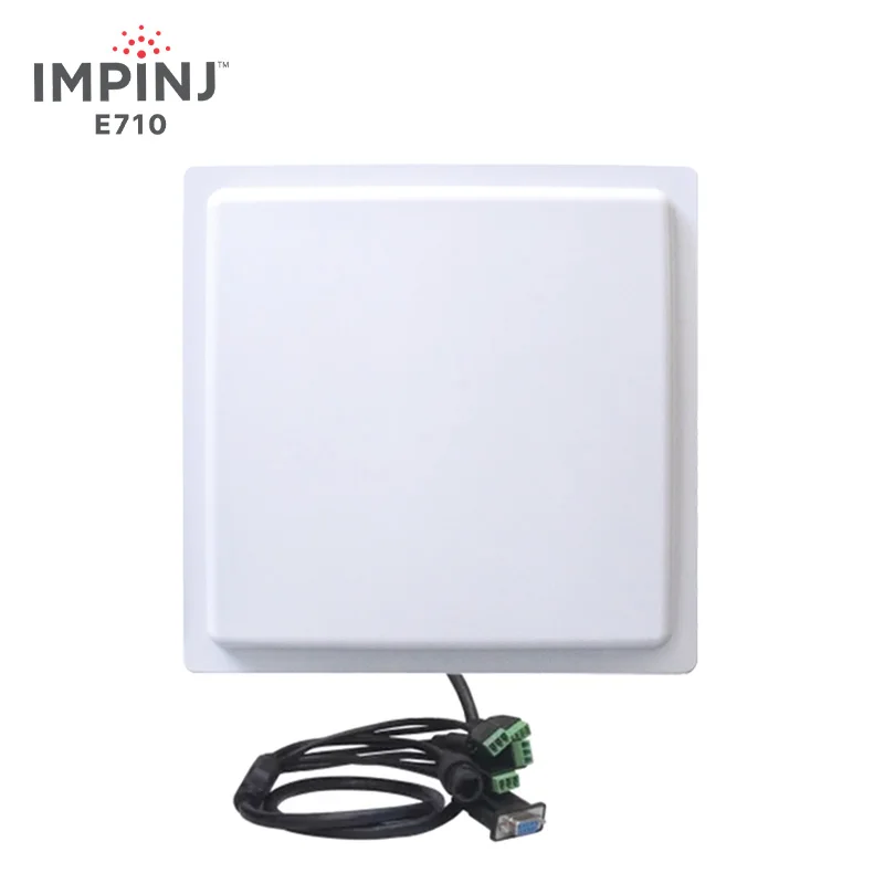 Impinj E710 Pembaca RFID UHF Jarak Jauh Terintegrasi 30m Antena Gain 12dbi Terpasang Relay USB Antarmuka TCP IP Untuk Kontrol Akses