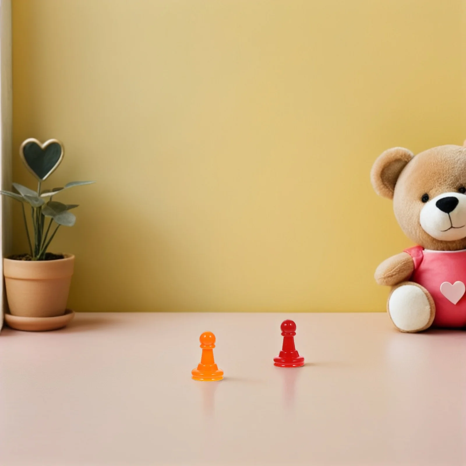 

128Pcs Multicolor Board Game Pawns Plastic Replacement Pieces Lightweight for Family Party Travel Chess Markers Tabletop Games