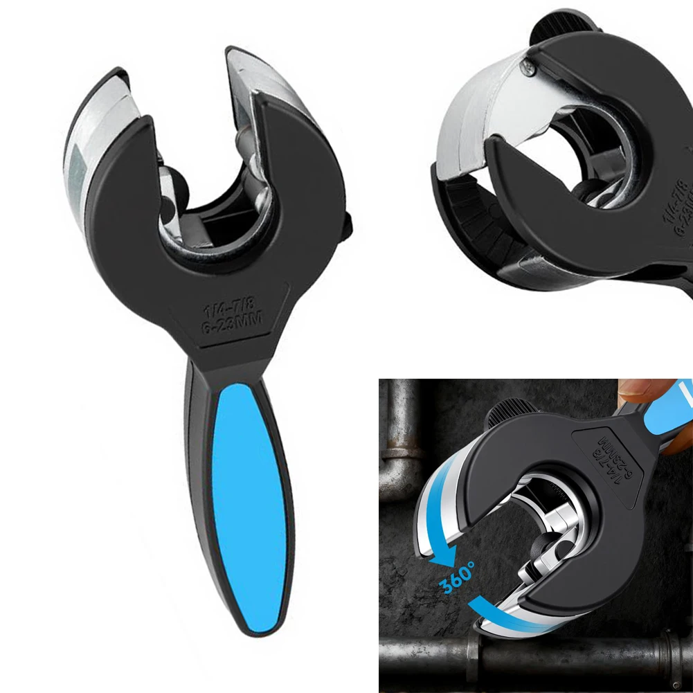 623mm Ratchet Tube Pipe Cutter for Cutting Stainless Steel Copper and Plastic Pipes for Tight and Hard to Reach Areas