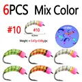 6pcs Mix Col Sz 10
