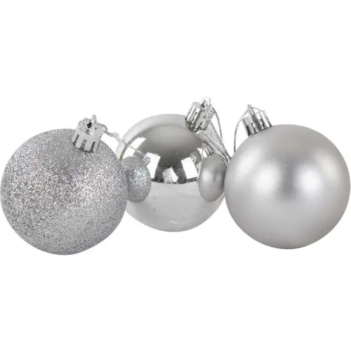 Evistro Christmas Party Ornament Decorative 12 Li Ball 6 cm Lame