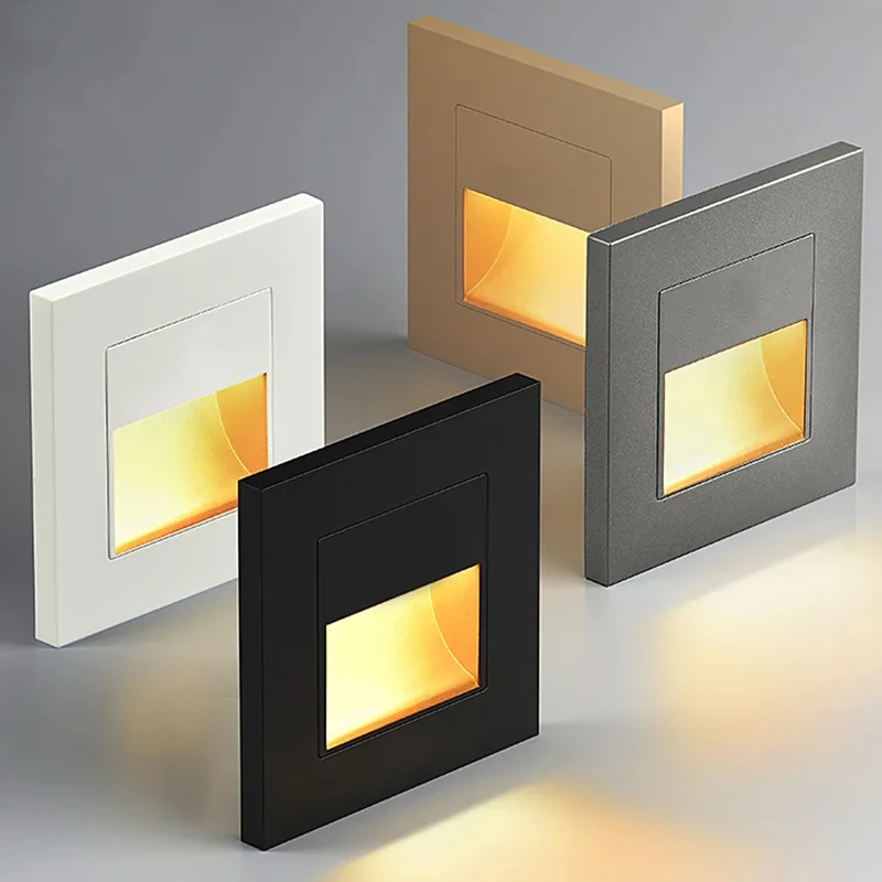 Smart Switch Human Motion Sensor Vier Kleuren Verlichting Hoek Led Muur Licht Trap Corridor Licht