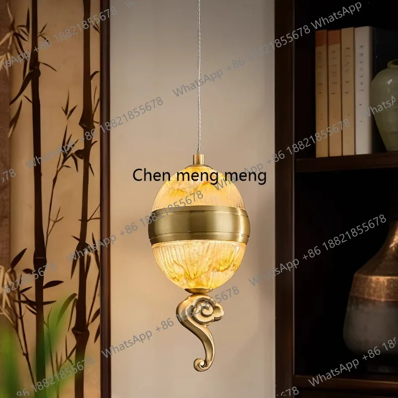 

New Chinese-style bedroom bedside small chandelier New light luxury Chinese style entrance restaurant chandelier