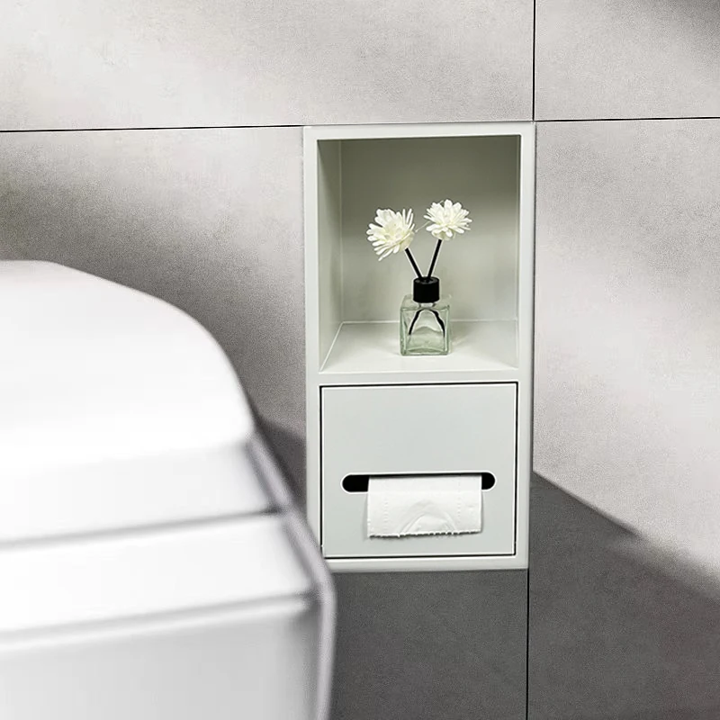

Stainless steel niche toilet bathroom metal recessed trash can Internet celebrity finished toilet side