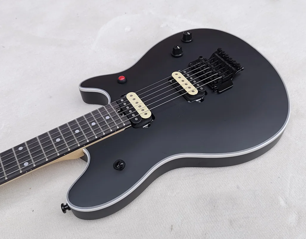 Double Shake Electric Guitar, Black, High Quality, Factory, Plum Blossom, Heart Body, Human ERP, In Stock, Fast and Free sh