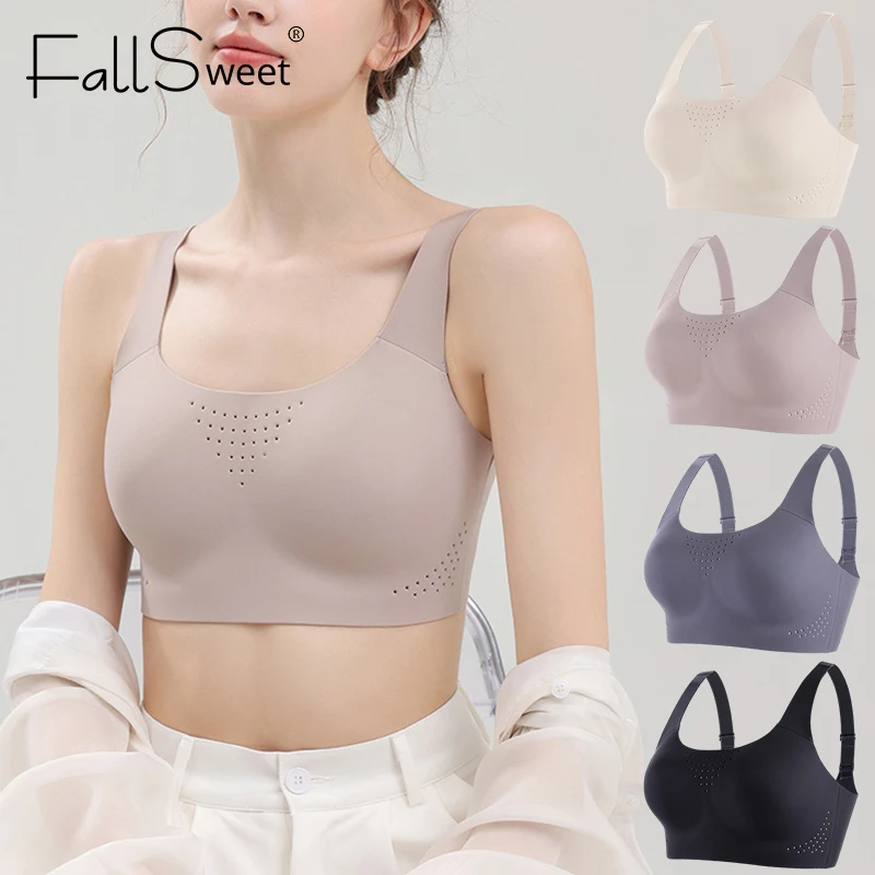 FallSweet Sport-BH in Übergröße für Damen, kabellos, stoßfest, Bralette, Fitness, Fitnessstudio, Laufunterwäsche, dünne Körbchen, Bralette, Dessous
