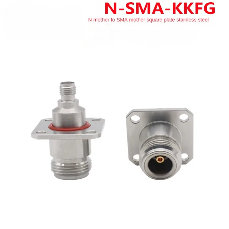 N female to SMA female square flange waterproof adapter 18GHZ stainless steel material low standing wave test head N-SMA