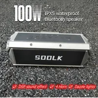 SODLK 100W High-Power Bluetooth Speaker Home Theater Wireless TWS Surround Sound Speaker Outdoor Portable Waterproof Subwoofer