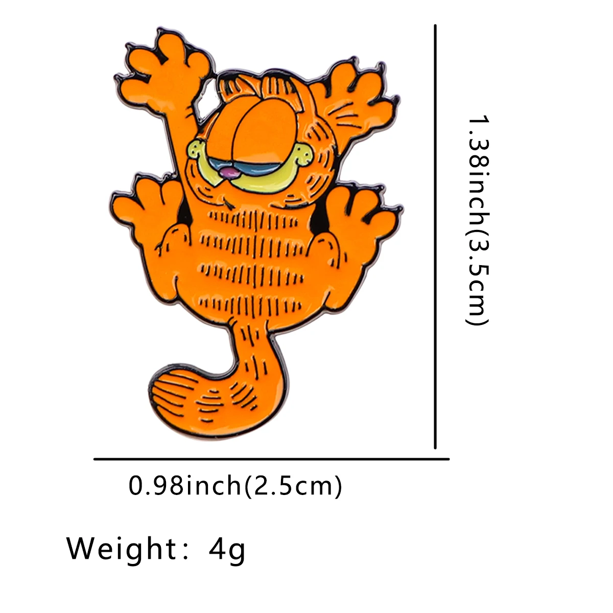 Kawaii Cartoon Enamel Pins Fat Orange Cat Brooches For Clothing Backpack Lapel Badges Fashion Jewelry Accessories Gifts Cosplay