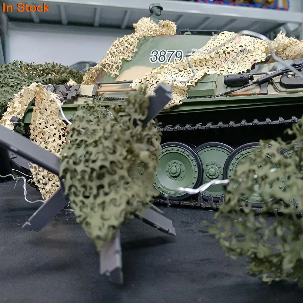 Heng Long Camouflagenet voor 1/16 RC Militaire Tank M1A2 T34 Panther M26 T90 T72 Legerspeelgoed 3899A Pershing Toucan Vehichle Geel