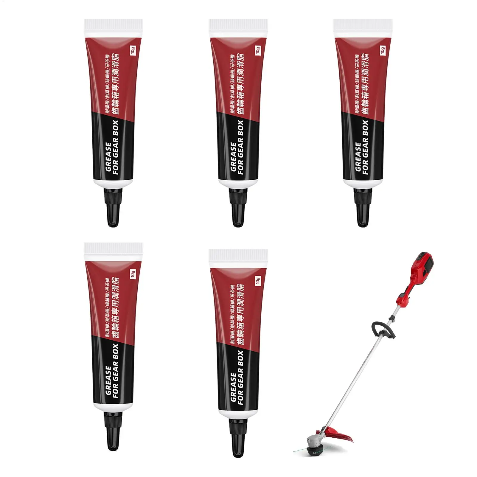 5pcs Lawn Mower Grease Gear Grease Multi-Function Lubricant Direct Screw-in Thread Design Refueling Nozzle For Hedge Trimmers