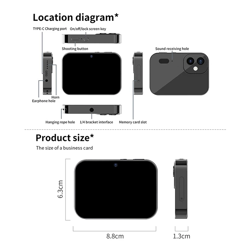 Videocamera digitale 4K CCD Videocamera flash digitale da 64 MP con touch screen Telecamera per visione notturna IR con zoom digitale 16X