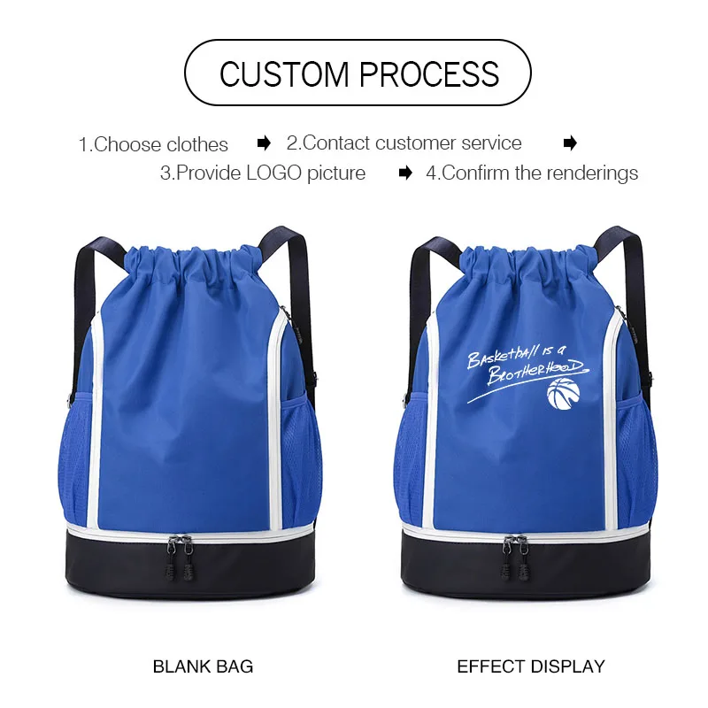 Custom logo Basketball Sport Backpack Fitness Gym Bag DIY photo Waterproof Swimming Travel Bag Drawstring Sports Knapsack bag