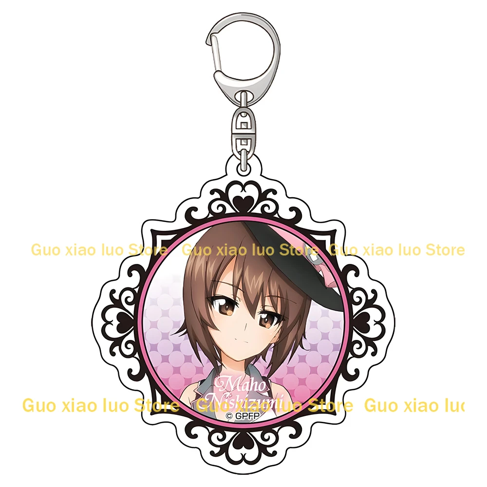 قوه شياو لوه أنيمي الطرفية مخزن الفتيات و بانزر داس نهائي كومي إريكا ماهو ميهو HD الشكل سلسلة مفاتيح مصنوعة من الأكريليك قلادة ديكور