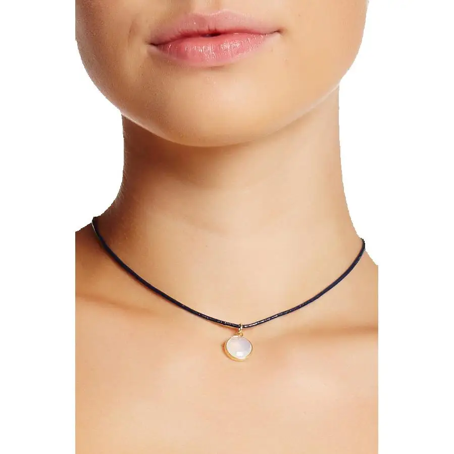 

Moonstone Crystal Briolette Choker Necklace