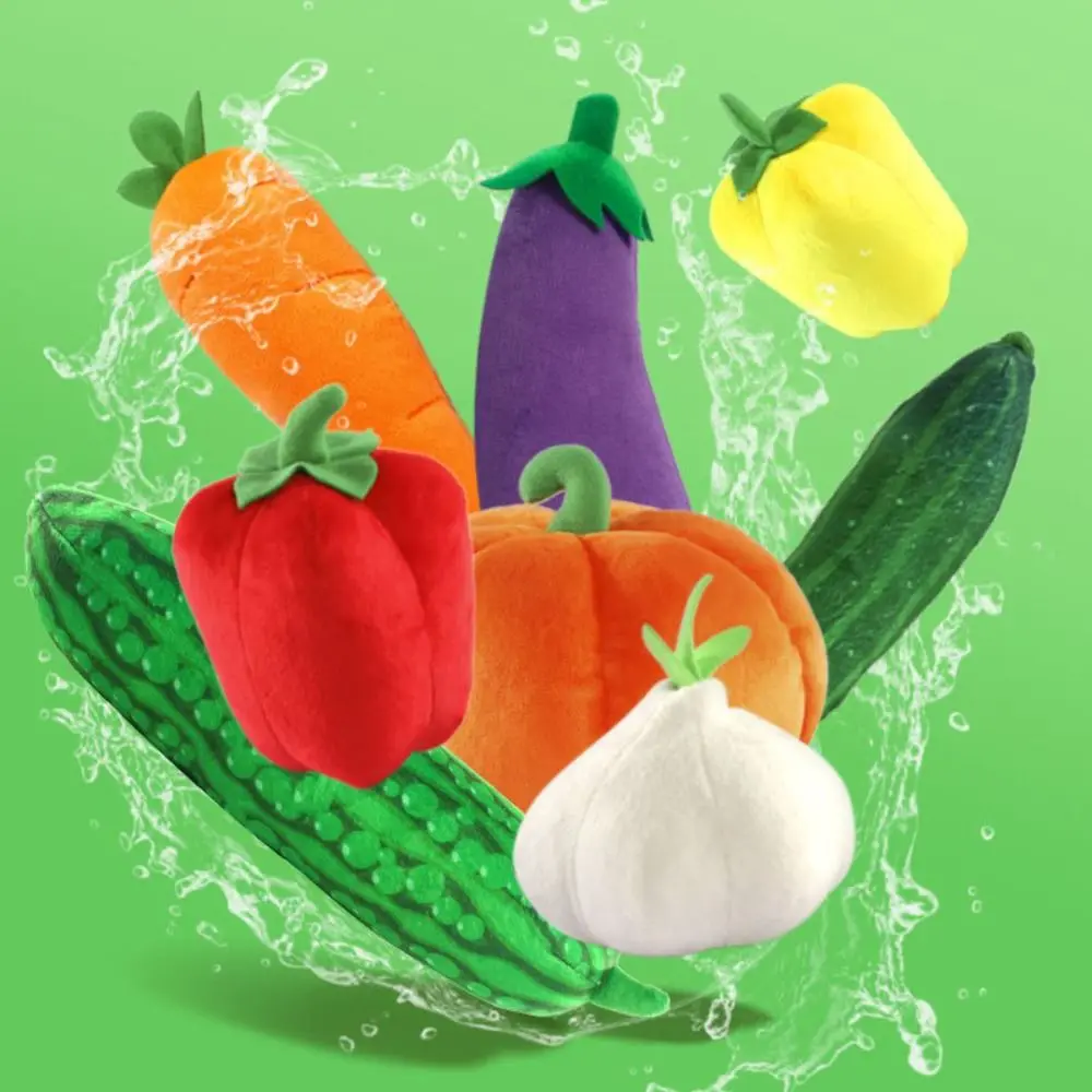 

Garlic Strawberry Fruits Plush Toy Pumpkin Carrot Broccoli Watermelon Stuffed Vegetables Soft Plushie Educational