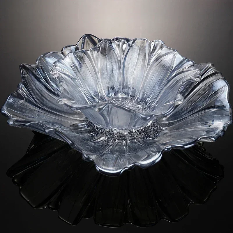 New Arrival Crystal Fruit Plate, European Modern Dish Set, Creative Living Room Snack Tray, Stylish Home Decor 114 view 3