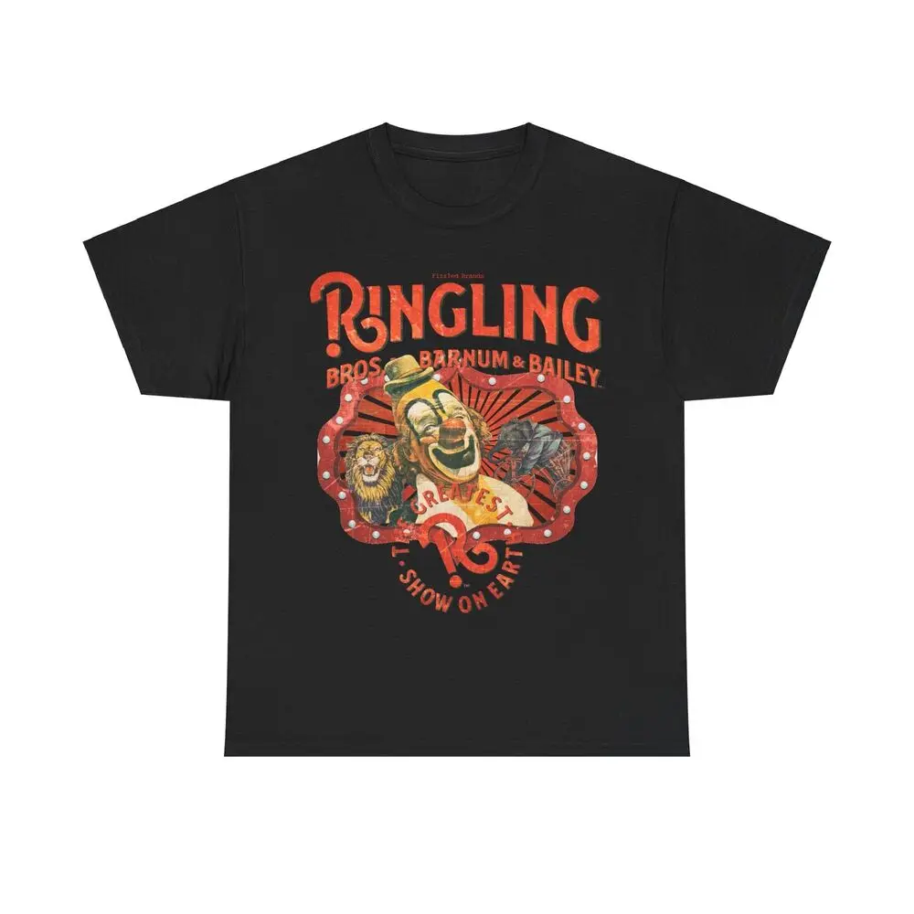 Ringling Brothers Greatest Show on Earth Nostalgic Retro Logo T-shirt  Cotton Luxury brand vintage oversized