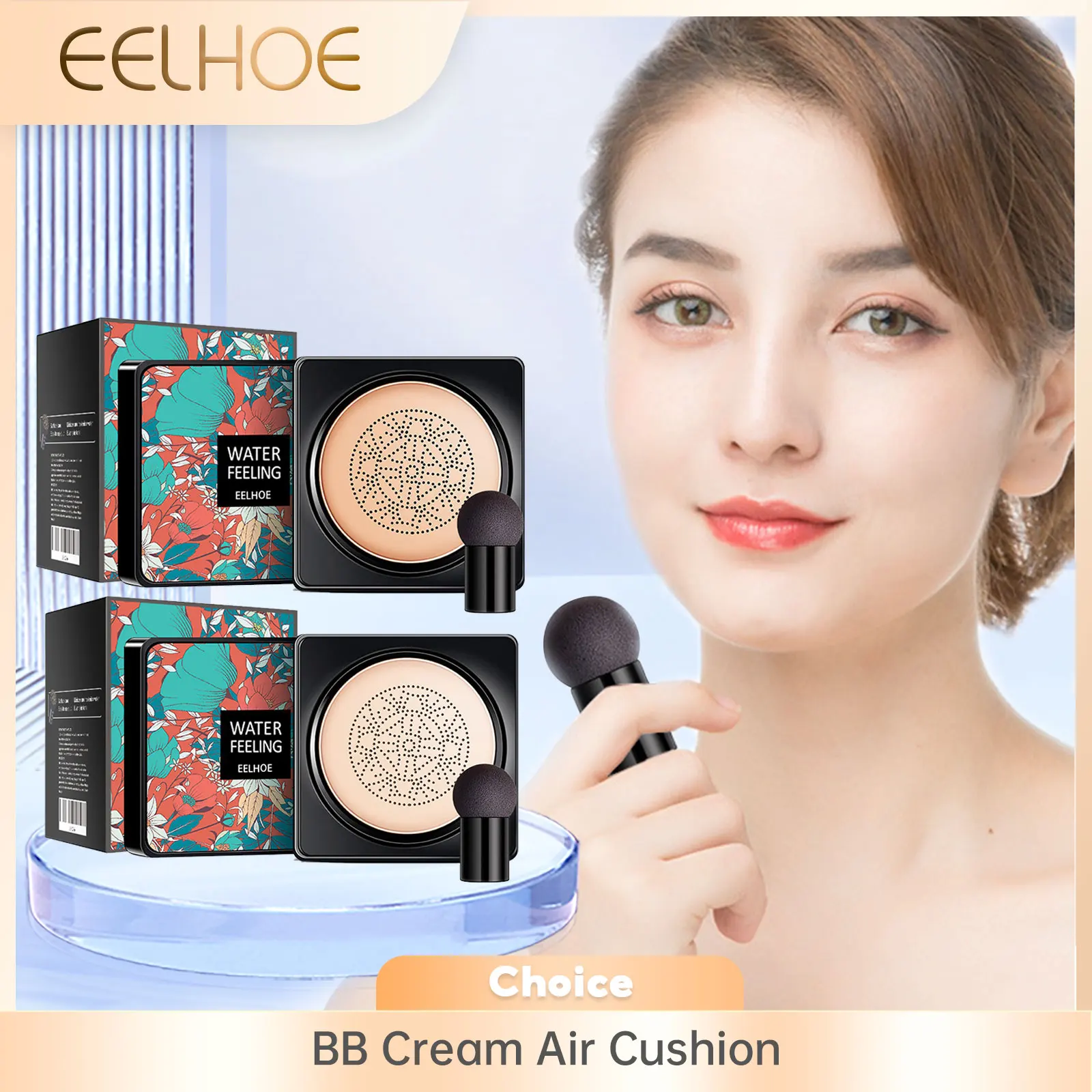 

Mushroom Head Air Cushion Bb Cream Cover Blemishes Concealer Waterproof Sweatproof Brightening Skin Long Lasting Makeup products