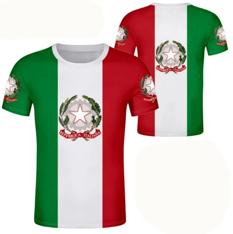 Italy T-Shirts Italian Flag 3D Print Streetwear Men Women Casual Fashion Oversized Short Sleeve T Shirt Male Tees Tops Clothing