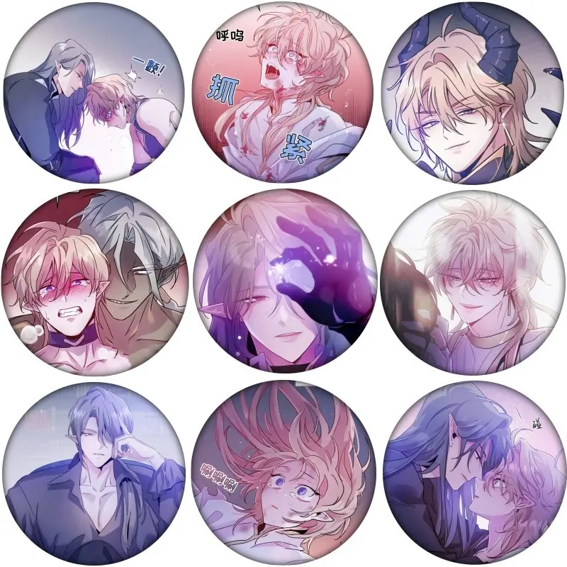 

58mm Korean BL Manhwa Demon King Conspiracy Cosplay Badge Anime Brooch Pin Accessories For Clothes Backpack Decoration gift