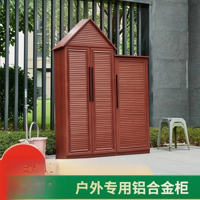 All-aluminum combined room outdoor balcony courtyard open-air sunscreen waterproof locker sundries storage cabinet cleaning
