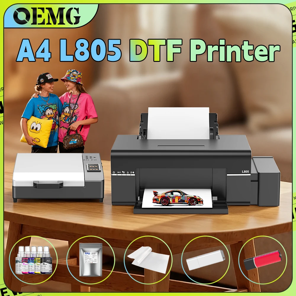 

OEMG A4 L805 DTF Printer For EPSON DTF Printing Machine DTF Impresora Textile DTF Printer for T shirt Bags Hoodies Printing
