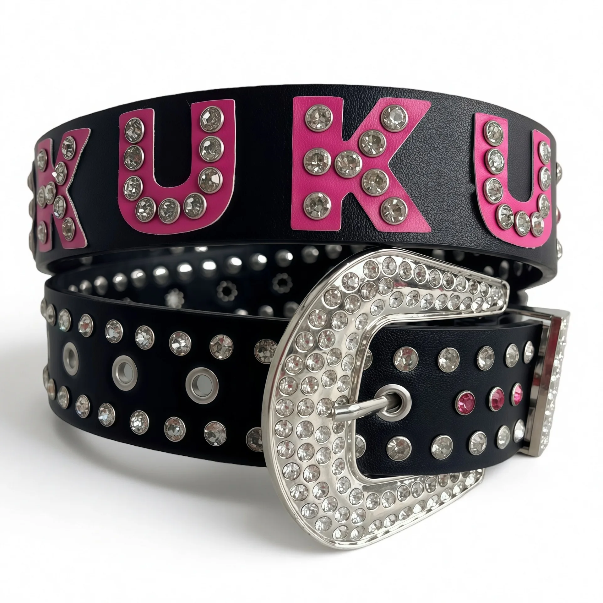 

Блестящий ремень со стразами из искусственной кожи, украшенный кристаллами и заклепками, с буквами из страз, для женщин, для вечеринок, фестивалей, уличной моды, аксессуар