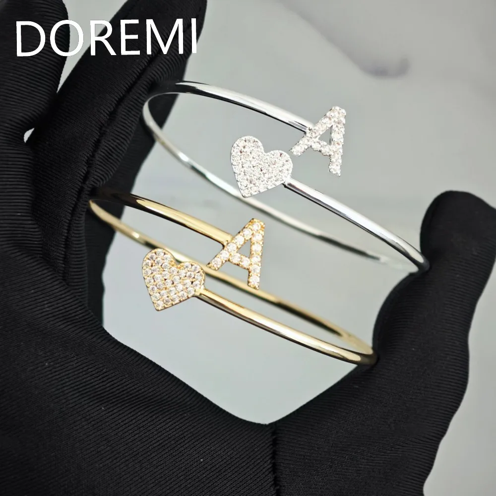 DOREMI 9mm Lettera iniziale Bracciale sfalsato personalizzato con ciondoli Regalo di nozze privato Lettere Bracciale regalo Bracciale gioielli
