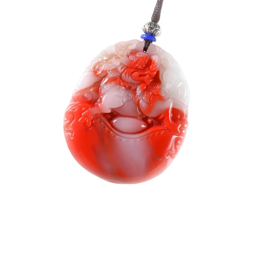 

Нефритовый кулон с куриной кровью и единорогом, прочное ожерелье ручной работы для мужчин и женщин, коллекция подарков на день рождения