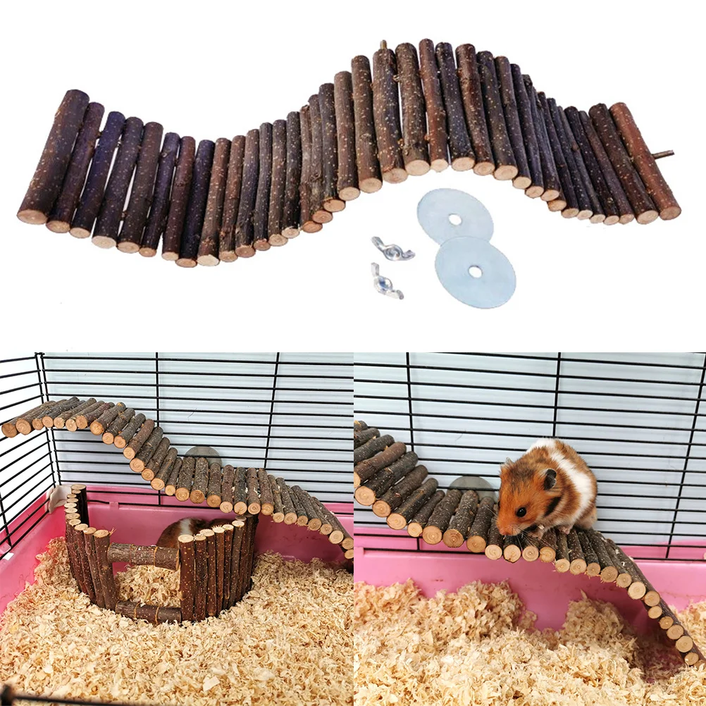 

50x8cm Multi Use Pet Wooden Bridge Climbing Ramp for Rodents Birds Play Area Furnishings Pet Climbing Ladder