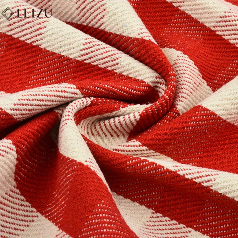 

Colored Checkered Canvas Fabric Woven Grid Fabrics for DIY Sofa,Tablecloths Cover Decorative Material Texture Red Black 0.5/1/2M