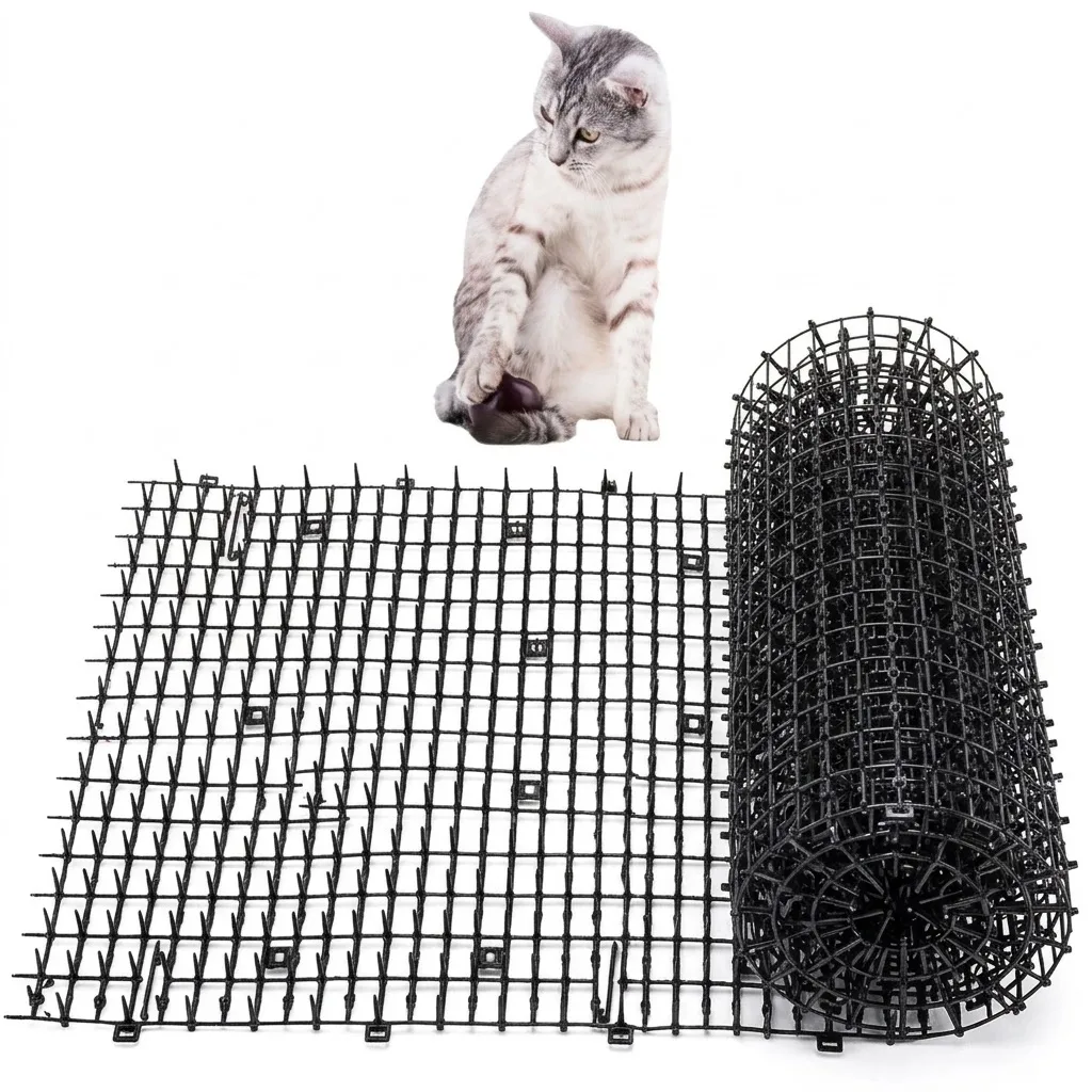 Keeping Away Cats Dogs Protecting Plants Yard Plastic Spike Mat Cat Deterrent Mat Anti Cat Dog Network Repellent Training