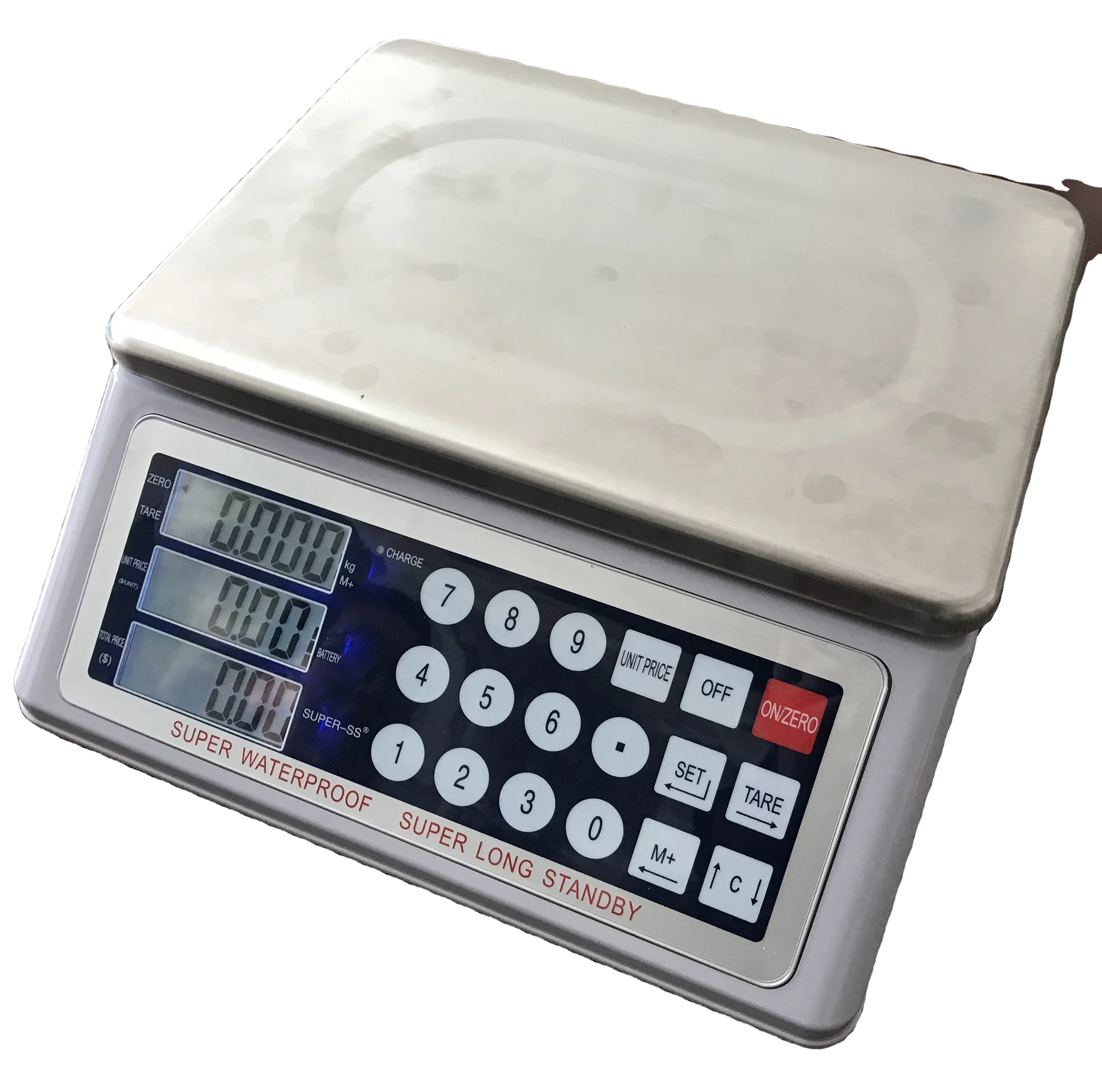 Báscula de computación de precio a prueba de agua ACS IP68, báscula de frutas y verduras de mariscos, 30kg