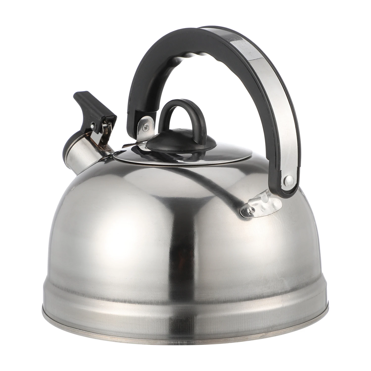 High Capacity Timeless Classic Sturdy Large Stainless Steel Whistling Tea Kettle Pot with Infuser - Durable Reliable Metal Kitch